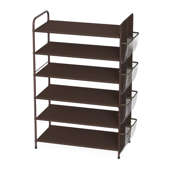 Simple Houseware 6-Tier Shoe Rack Storage Organizer Bronze - Picture 1 of 3